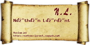 Náthán Lóránt névjegykártya